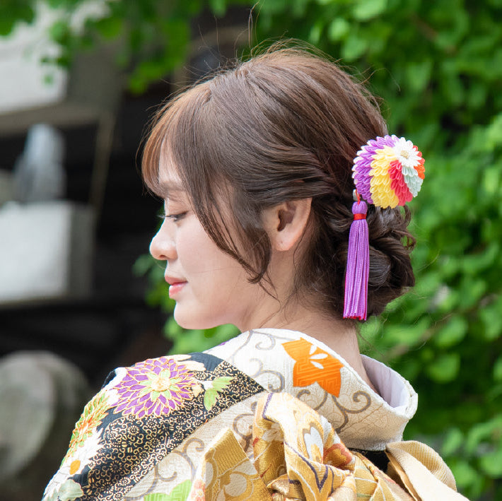 よつや」玉かんざし(襷) – つまみ細工 一凛堂