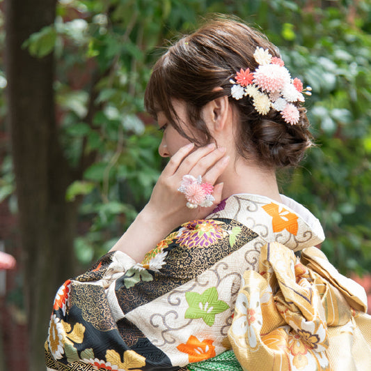 「えびす」コーム式髪飾り2点セット