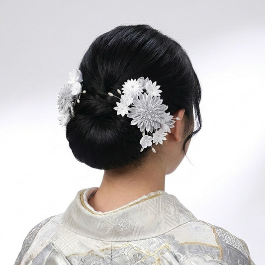 「えびす」段菊コーム髪飾り2点セット