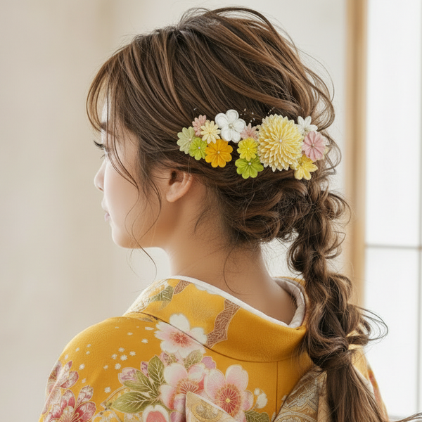 「はなぞの」段菊コーム仕立て2点セット