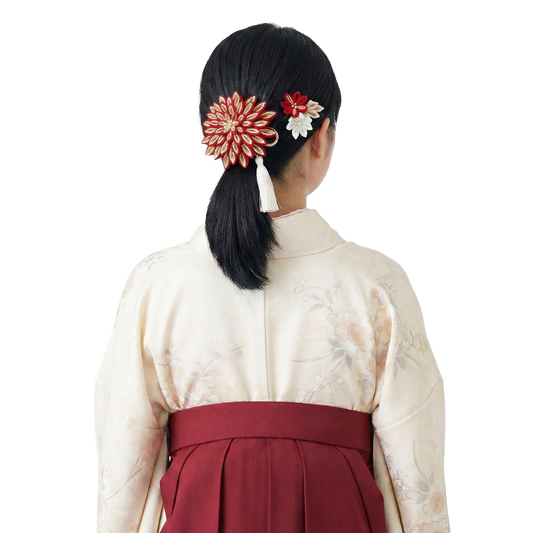 「花栞」一越ちりめん段菊・コーム, Uピン付き