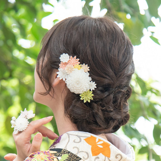 “深川”圆头阶梯菊花梳(单件)