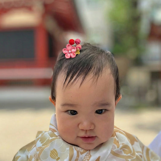 "New Moon" Shichi-Go-San Hair Ornament (Snap Pin Style)