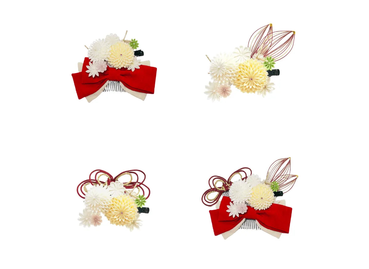 "Hanamuke" clip-on hair accessory that can be used as a hakama decoration