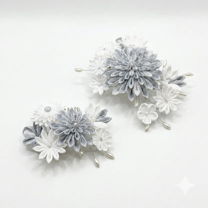 「えびす」段菊コーム髪飾り2点セット