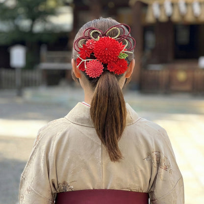 「はなむけ」袴飾りになるクリップ式髪飾り