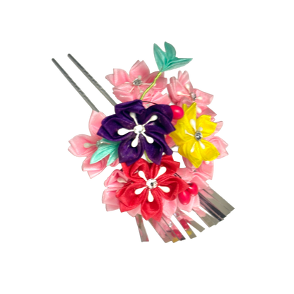Tomura Course [Goshiki Zakura ①] Kanzashi Flower Making