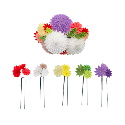 「きおいちょう」コーム式髪飾り＋Uピン5本組