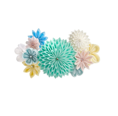 「上弦の月」羽二重コーム仕立て（鶴）