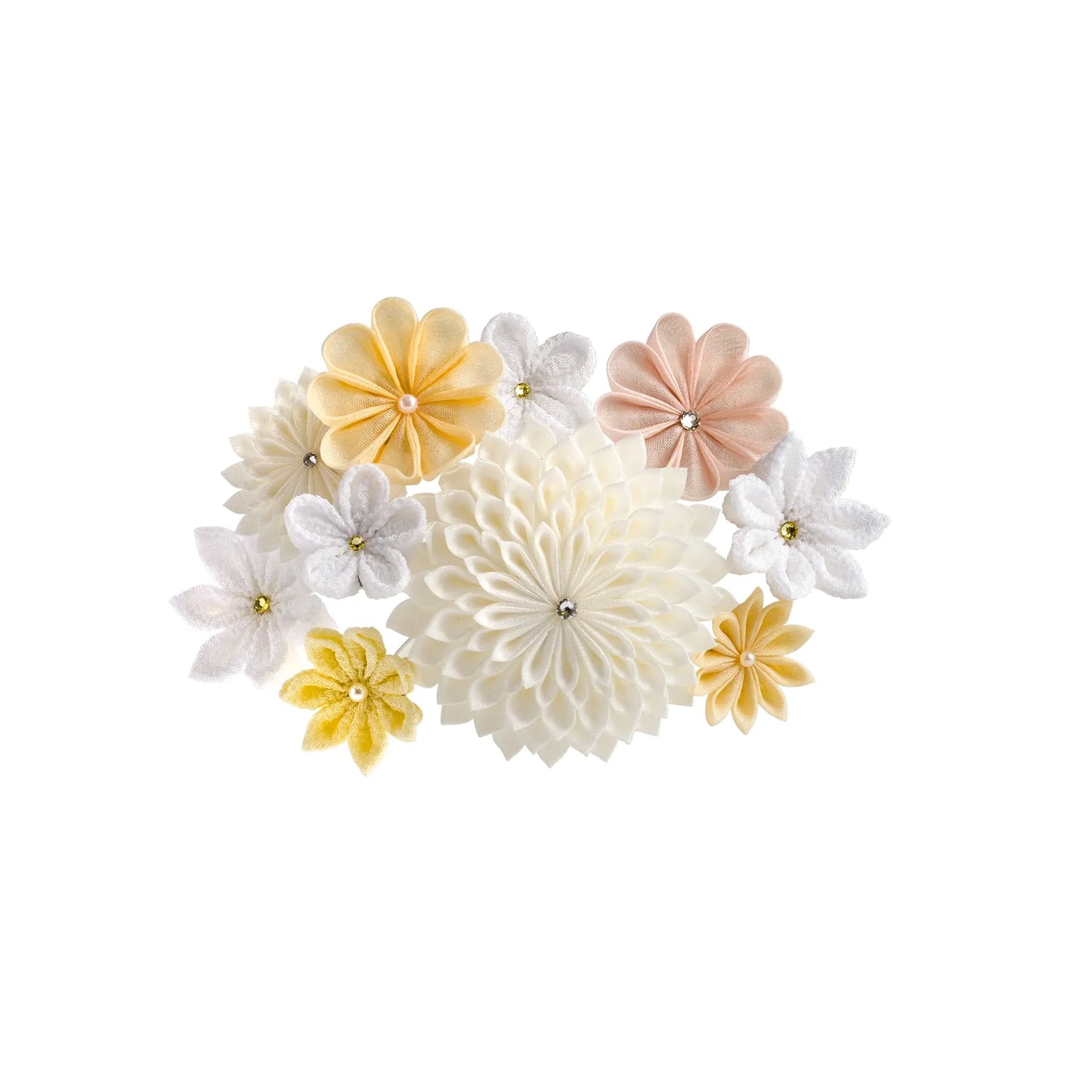 「上弦の月」羽二重コーム仕立て（鶴）