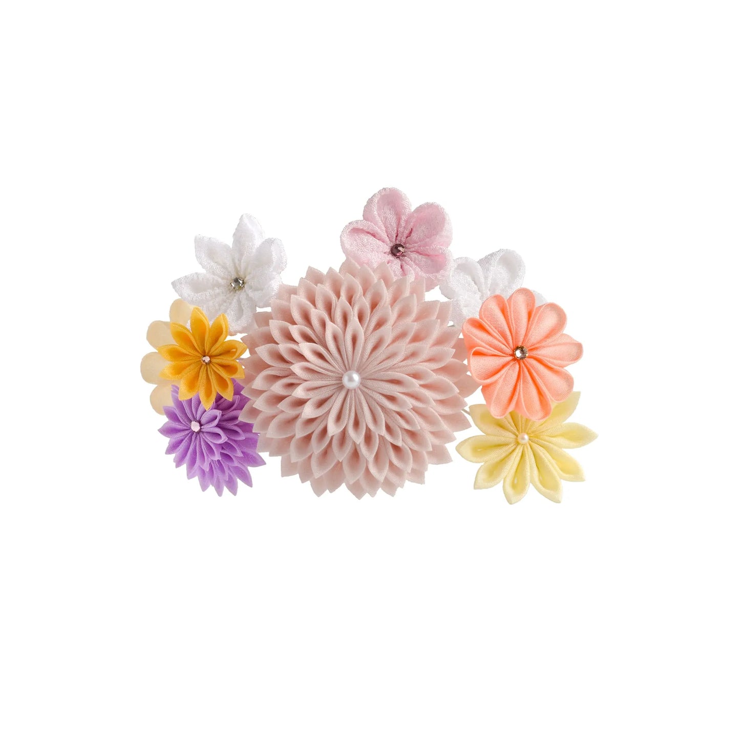 「上弦の月」羽二重コーム仕立て（鶴）