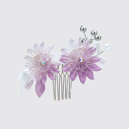 大人の髪飾り「茶花」