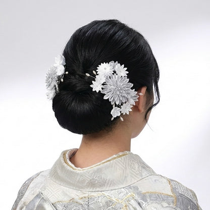 「えびす」段菊コーム髪飾り2点セット