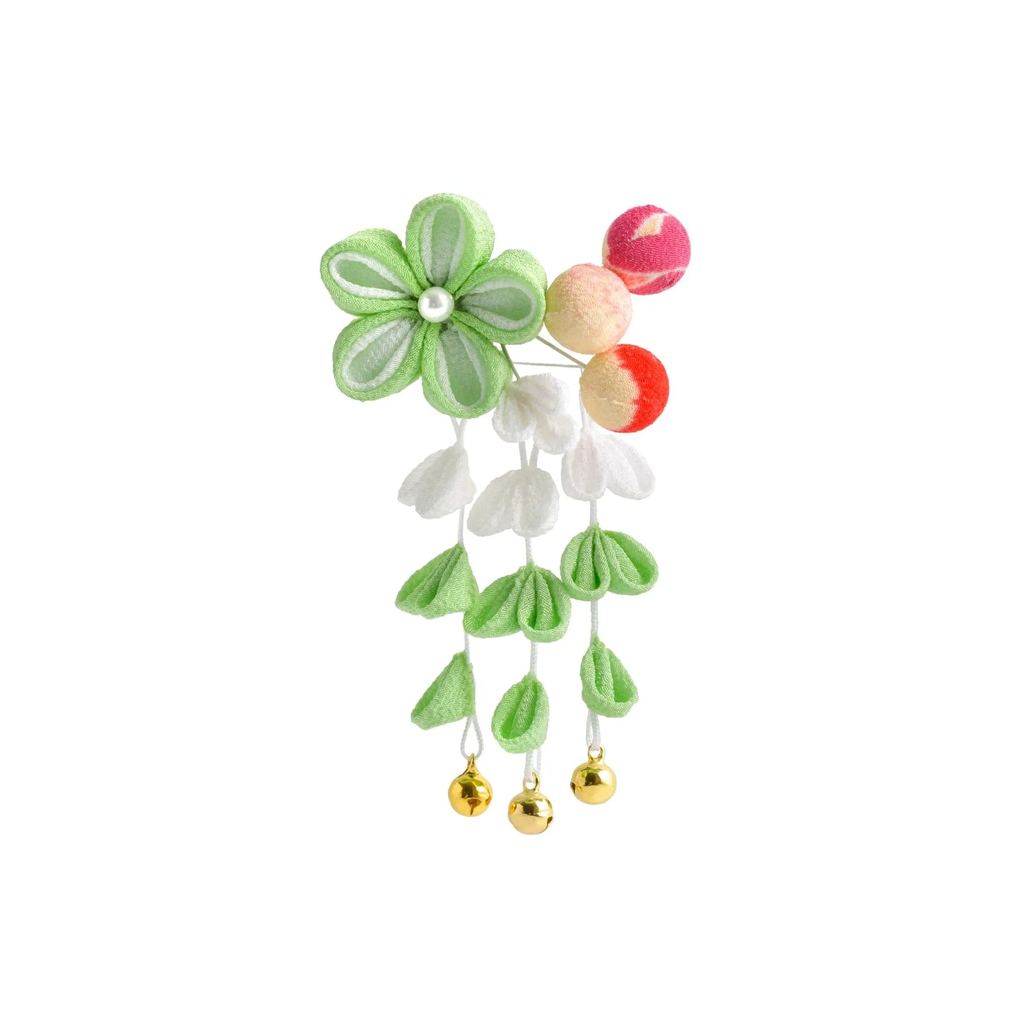 「新月」七五三用髪飾り(パッチンピン仕立て)