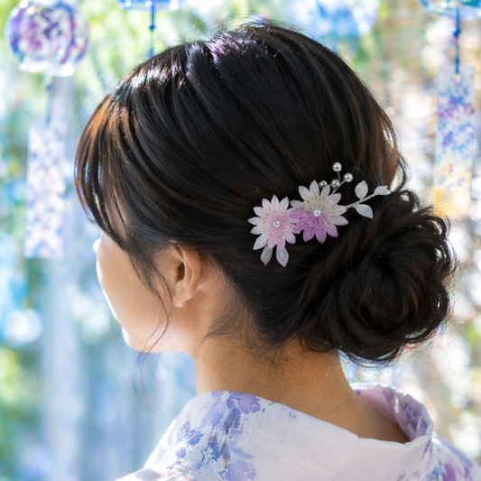 Adult hair ornaments "Chabana"