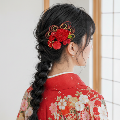 「はなむけ」袴飾りになるクリップ式髪飾り