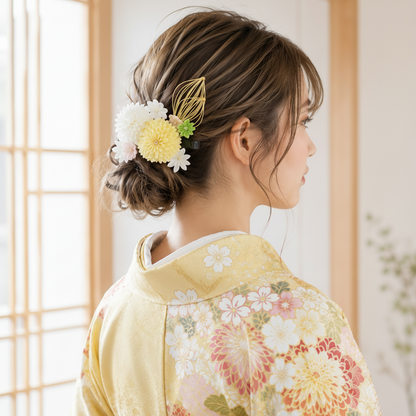「はなむけ」袴飾りになるクリップ式髪飾り