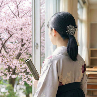 「花栞」一越ちりめん段菊・コーム, Uピン付き