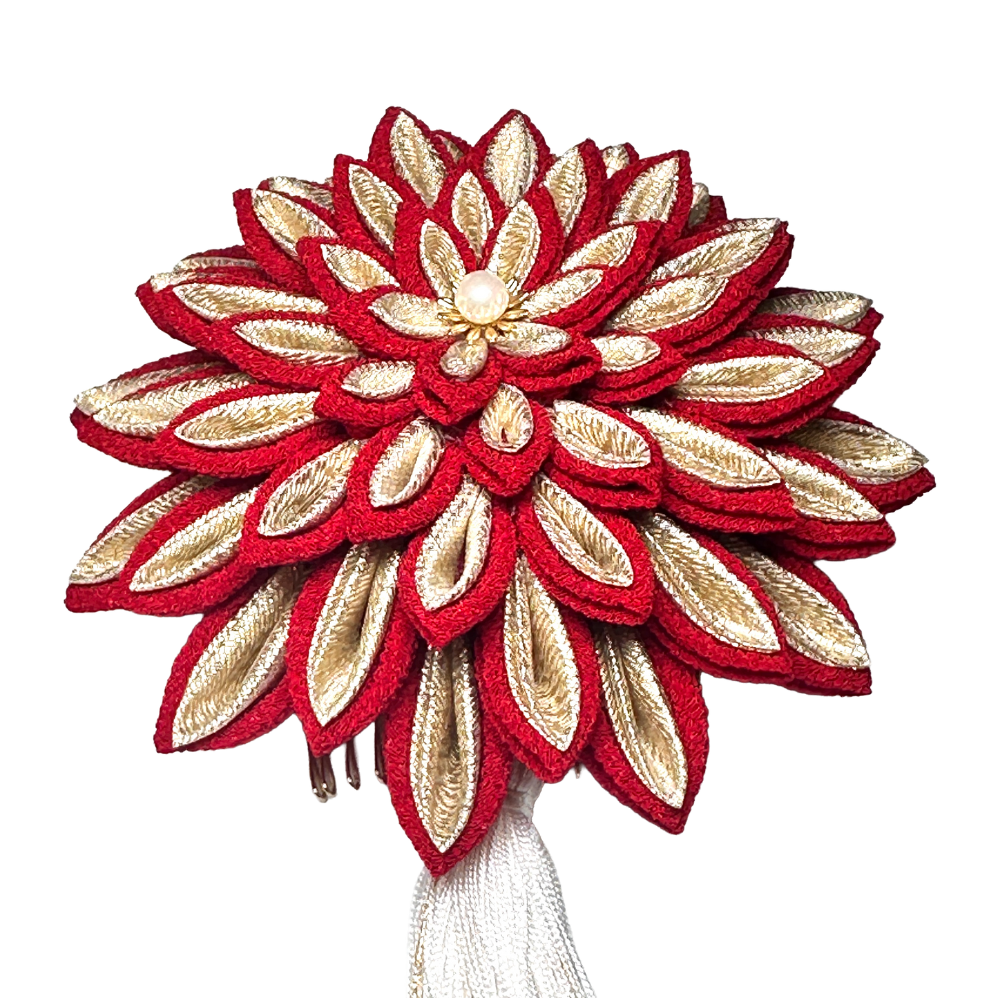 「花栞」一越ちりめん段菊・コーム, Uピン付き