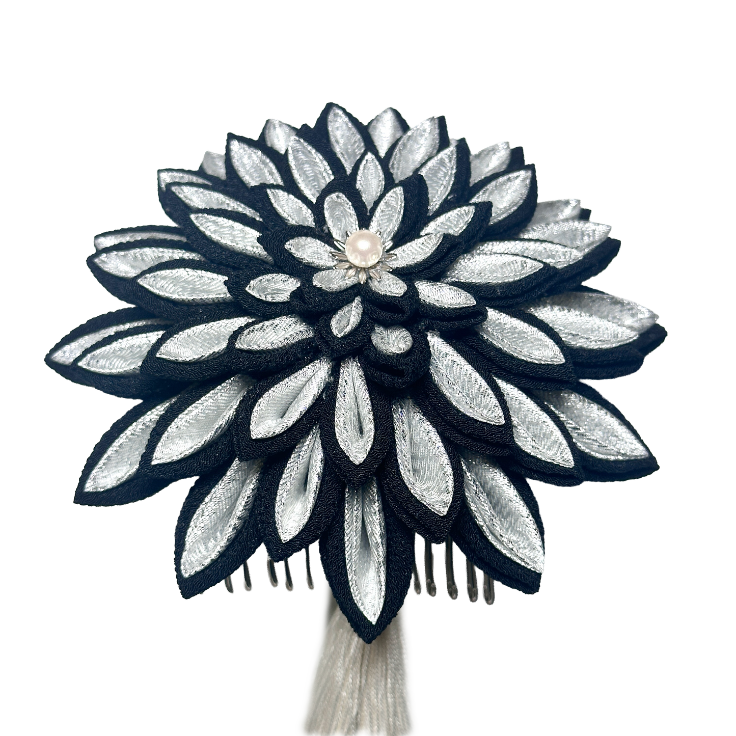 「花栞」一越ちりめん段菊・コーム, Uピン付き