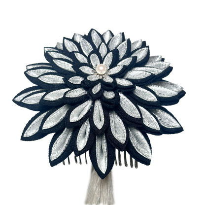 「花栞」一越ちりめん段菊・コーム, Uピン付き