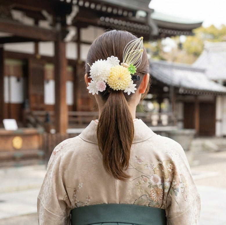 「はなむけ」袴飾りになるクリップ式髪飾り