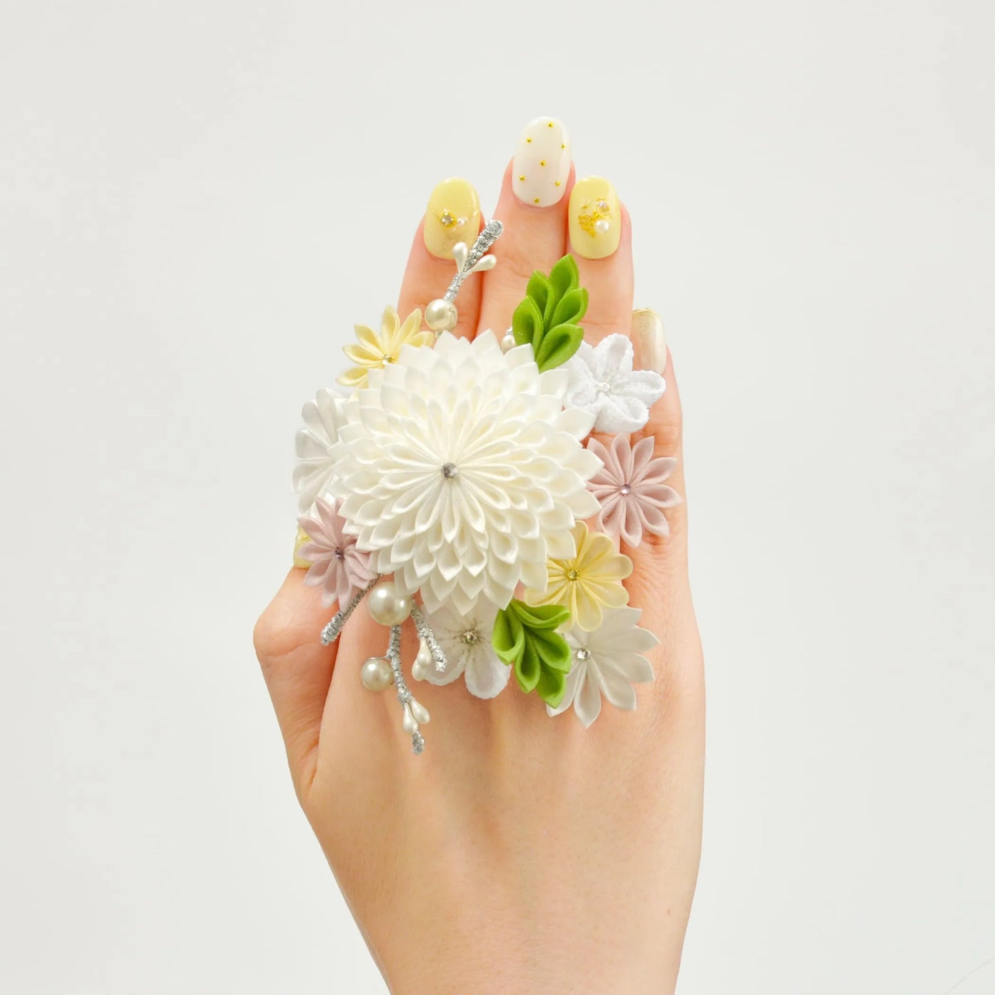 羽二重段菊リング(フリーサイズ)