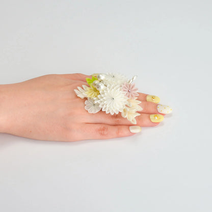 羽二重段菊リング(フリーサイズ)
