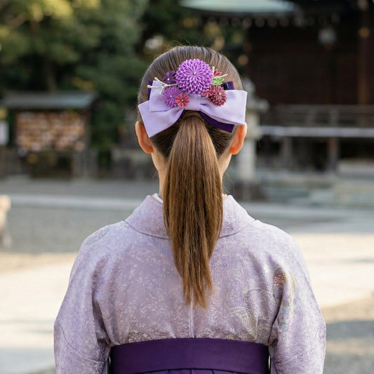 「はなむけ」袴飾りになるクリップ式髪飾り