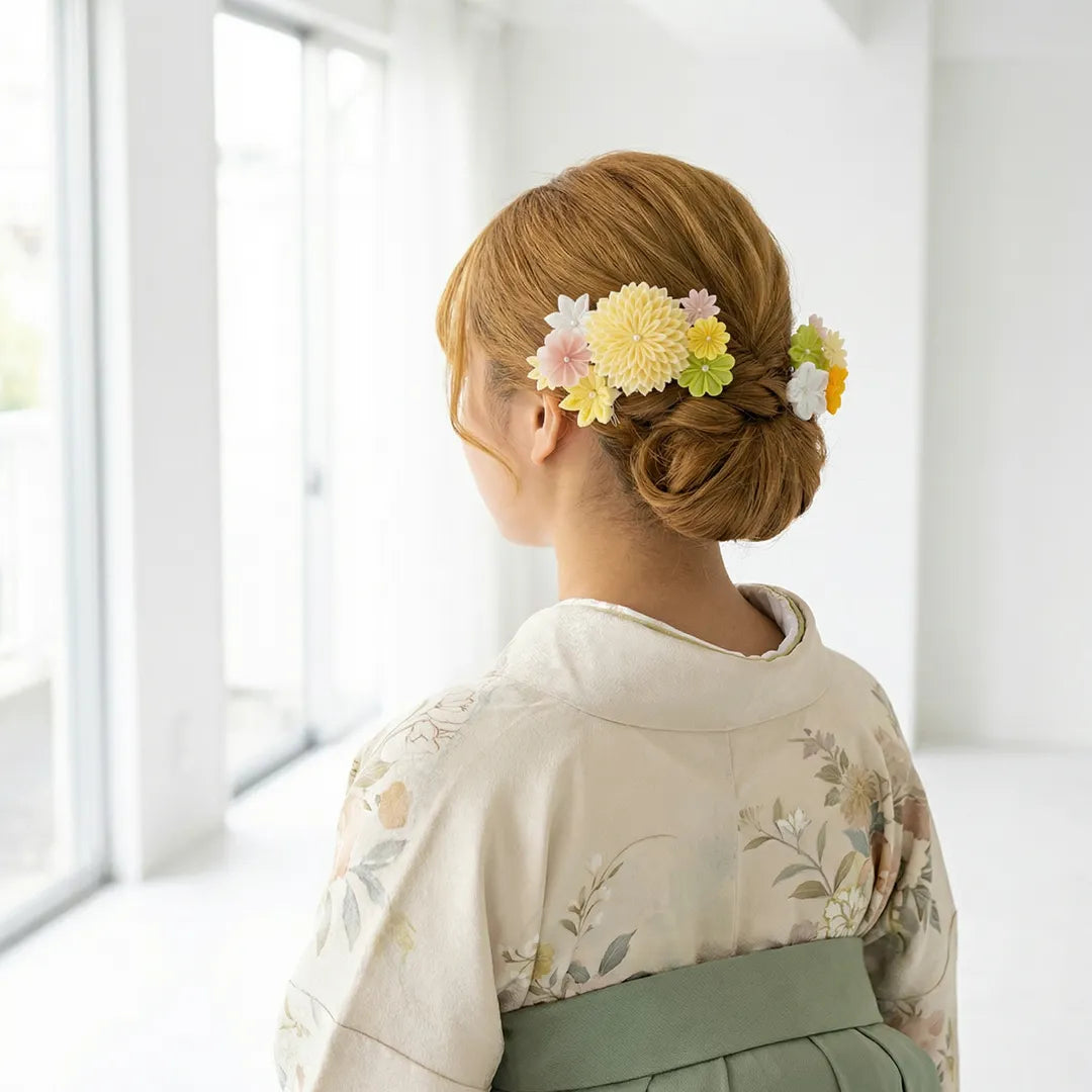 「はなぞの」段菊コーム仕立て2点セット