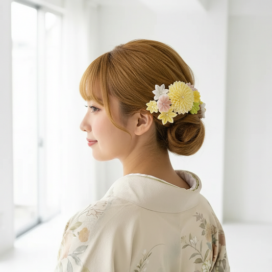 “花园”阶梯菊花梳式两件套