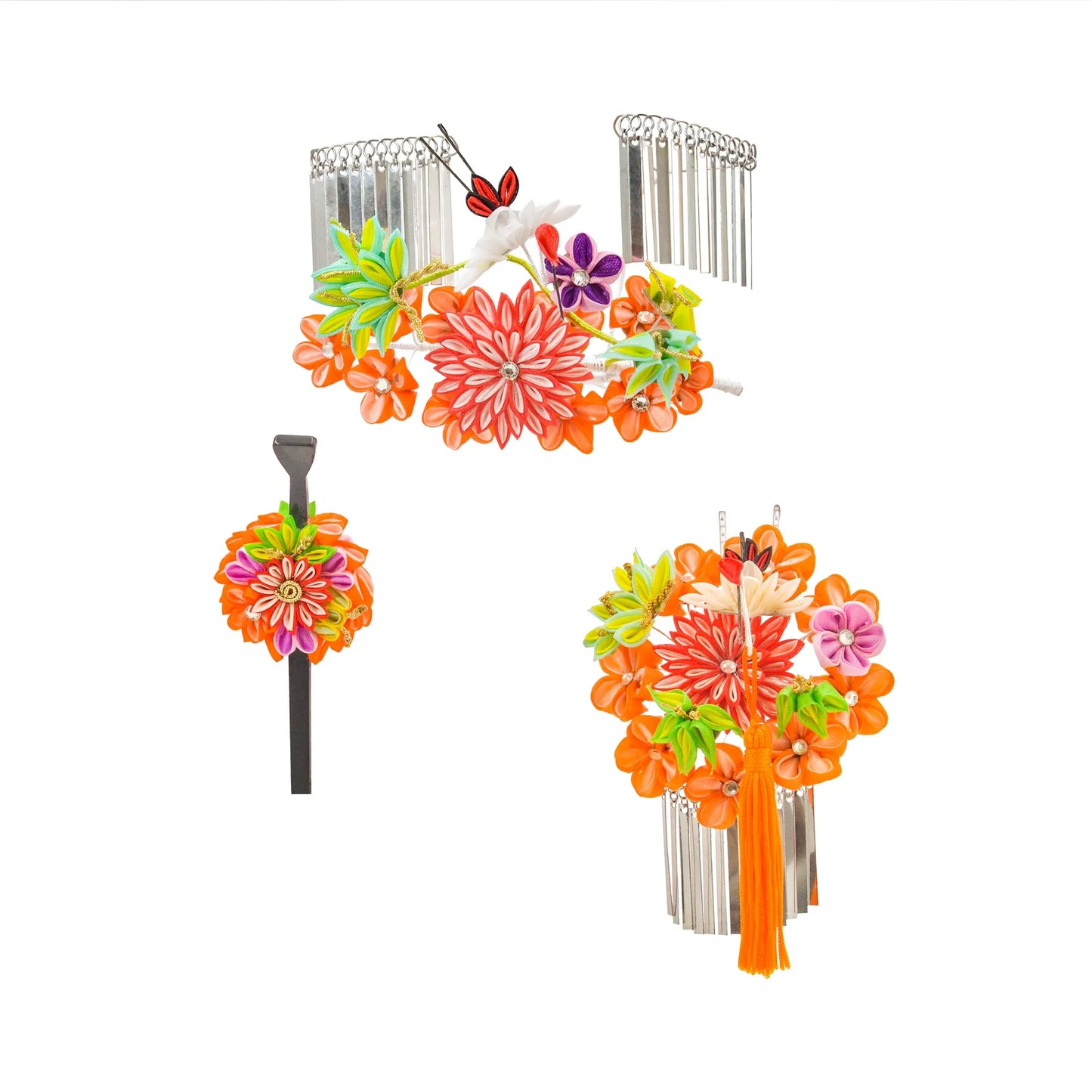 平打ちかんざし3点セット・戸村絹代作