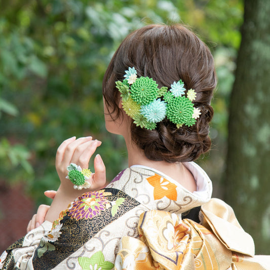 「くらまえ」成人式用段菊2点セット ※一凛堂シグネチャーモデル