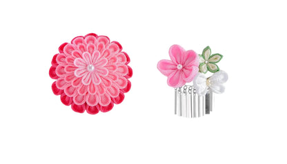 三日月・三歳用パッチンピン仕立て2点セット