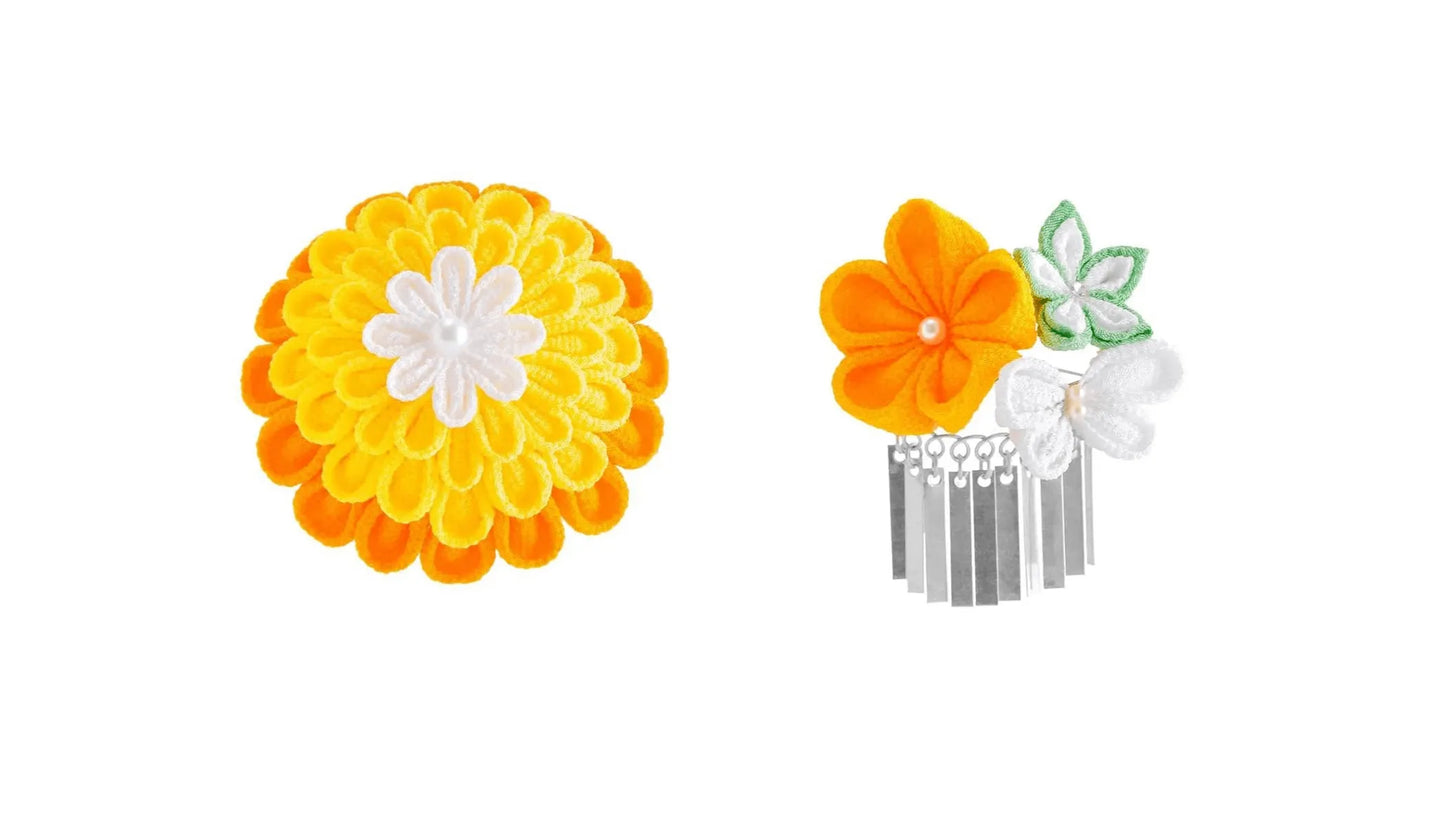 三日月・三歳用パッチンピン仕立て2点セット