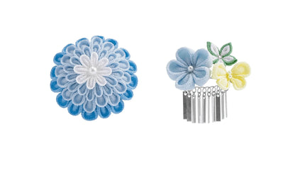 三日月・三歳用パッチンピン仕立て2点セット