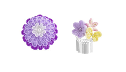 三日月・三歳用パッチンピン仕立て2点セット