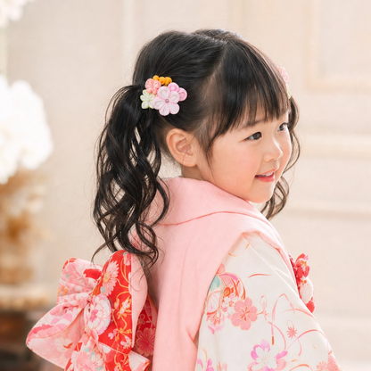 「若月」重ねちりめん2点セット・パッチンピン仕立て