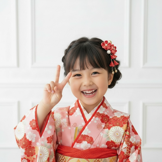 "New Moon" Shichi-Go-San Hair Ornament (Snap Pin Style)