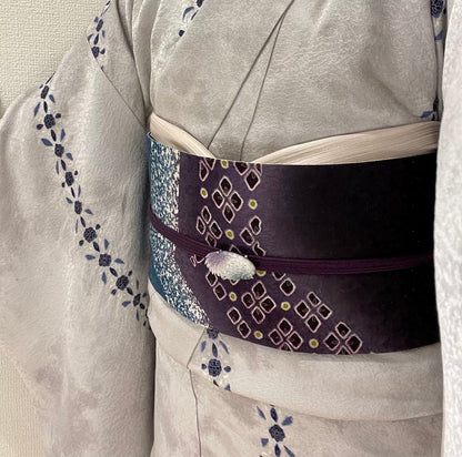 「たまゆら」鈴鹿色墨で染めた帯留