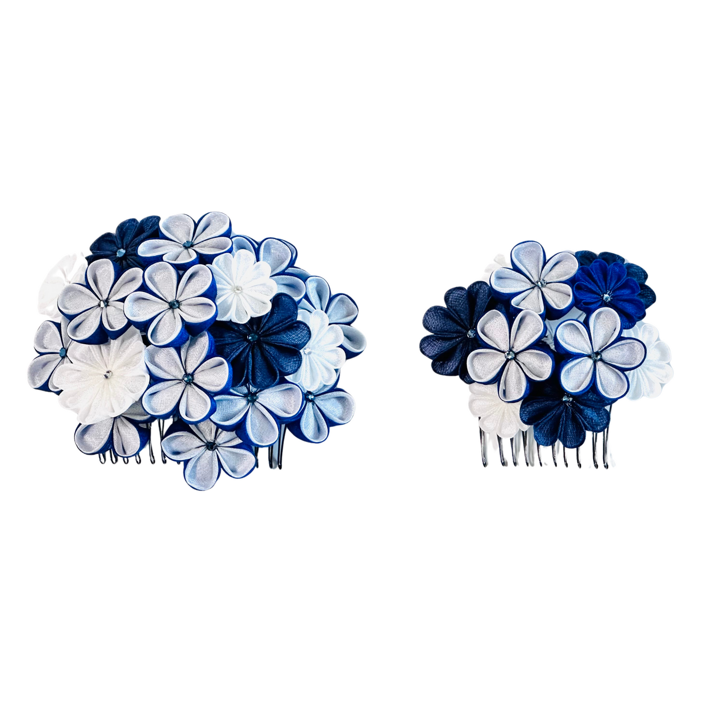 「やねせん」剣つまみで出来たコーム式髪飾り2点セット